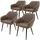 ML-Design Esszimmerstuhl Kunstleder braun 4er Set