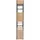 Möbilia Raumteilerregal 120 x 30 x 180 cm Beige-Schwarz
