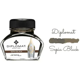 Diplomat Tintenfass 30 ml Sepia Schwarz