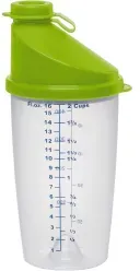EMSA Superline Mixbecher mit Ausgussdeckel, 500 ml 513518 , Farbe: Transparent/ Grün