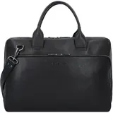 Plevier Vintage Larry Aktentasche Leder 40 cm Laptopfach schwarz
