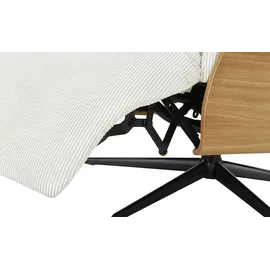 skagen studio Relaxsessel Mikkel Kunstleder 81 x 106 x 82 cm Creme mit Relax-Funktion