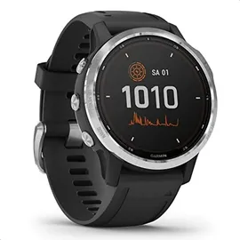 Garmin fenix 6S Solar silber mit schwarzem Armband