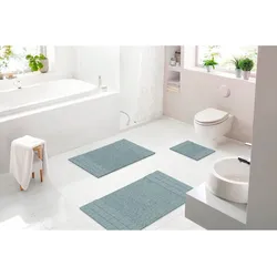 Badematte GRUND Gr. 3, grün (salbei), rechteckig (70cm x 120cm),, Badematten