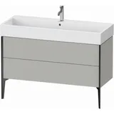 Duravit XViu Waschtisch-Unterschrank XV45380B207 118,4 x 49,3 x 45,4 cm, betongrau matt, 2 Auszüge, schwarz matt