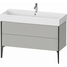 Duravit XViu Waschtisch-Unterschrank XV45380B207 118,4 x 49,3 x 45,4 cm, betongrau matt, 2 Auszüge, schwarz matt