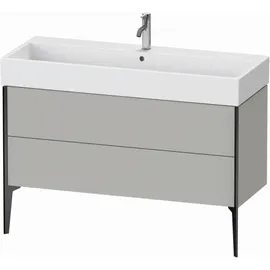 Duravit XViu Waschtisch-Unterschrank XV45380B207 118,4 x 49,3 x 45,4 cm, betongrau matt, 2 Auszüge, schwarz matt