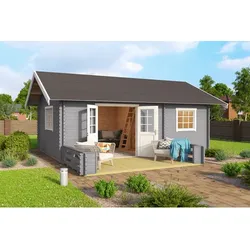 LASITA MAJA Gartenhaus Zubehör »Caroline«, Zubehör für: Gartenhaus Caroline, grau