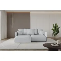 altdecor Ecksofa Cord 3-Sitzer Grau