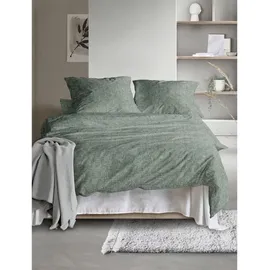 IRISETTE Mink 8835 unifarben Grün 155 x 220 cm + 2 x 80 x 80 cm
