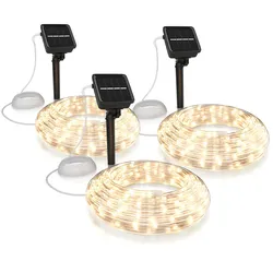 BEARWARE LED-Lichterkette Solar 10m warmweiß - Innen & Außen, 100 LEDs, IP44