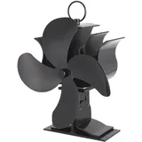 Woosien - Ofenventilator Holzofenventilatoren Kaminventilator Wärmebetriebener Ventilator mit 4 Flügeln
