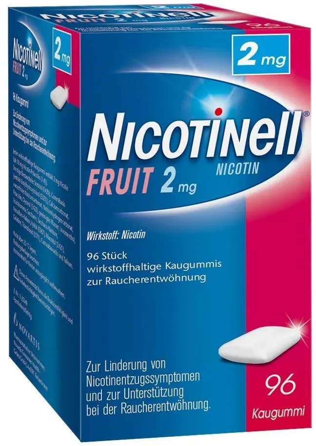 Nicotinell® Fruit 2mg–wirkstoffhaltige Kaugummis zur Raucherentwöhnung