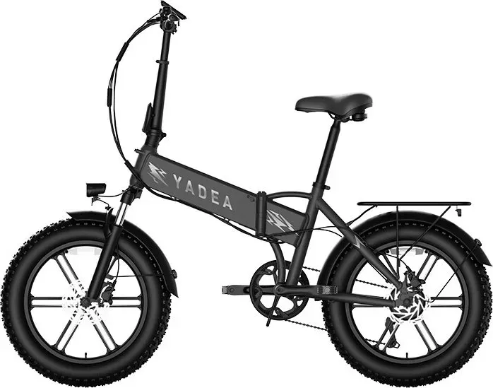 YADEA Rover faltbares E-Bike mit fettreifen, schwarz, 20 x 4,0, Rahmen aus Aluminiumlegierung. Hochleistung; Lithium-Akku. Geländegängig. Federung. CE-konform. Hergestellt und versendet aus Europa.