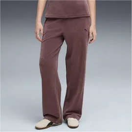 Puma Elevated Velours Rib Straight Leg Jogginghose lila L