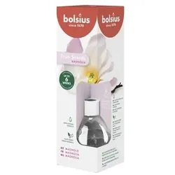 Bolsius Raumduft: Magnolie - 60 ml Diffuser mit Rattanstäbchen - Bolsius True Scents (1 Stück)