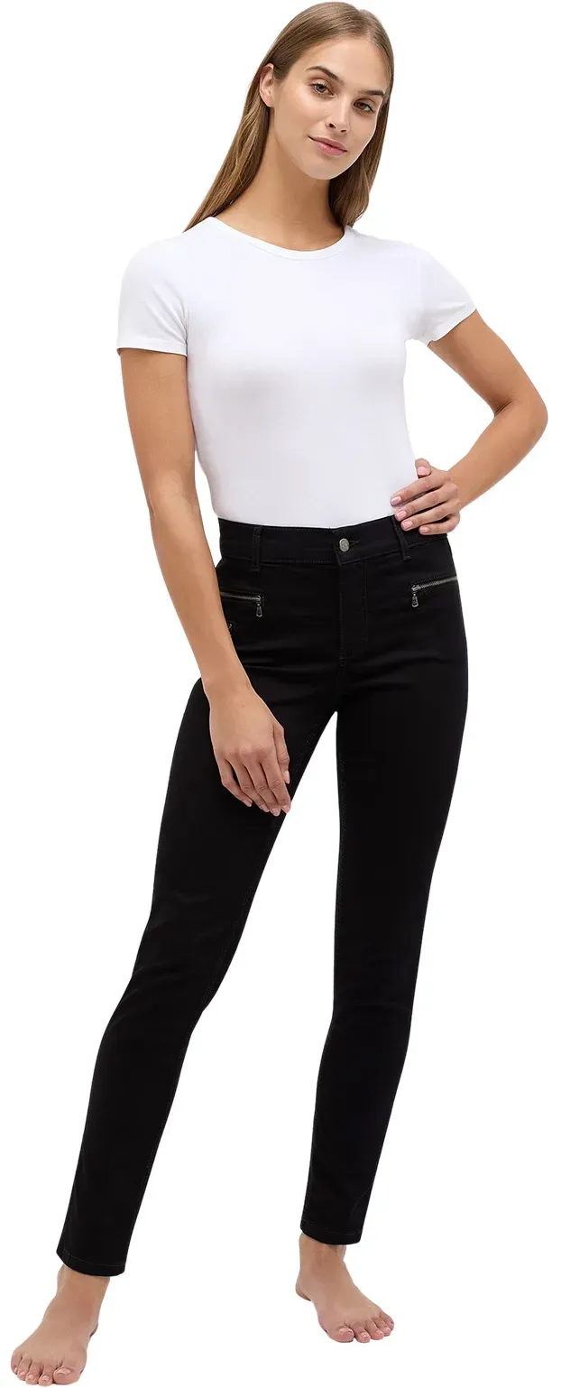 Angels Jeans Malu Zip in Schwarz-D44 / L32