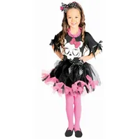 Guirca - Kostüm Skelett rosa Mädchen 5/6 Jahre, Farbe 5745