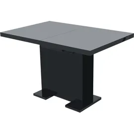 vidaXL Ausziehtisch 80 x 75 x 80 cm hochglänzend schwarz