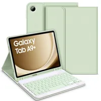 GOOJODOQ für Samsung Galaxy Tab A9+/A9 Plus 11" 2023 Tastatur Hülle, QWERTZ Abnehmbare Tastatur mit Schutzhülle für Galaxy Tab A9+ 11 Zoll 2023 SM-X210/X215/X216, Grün