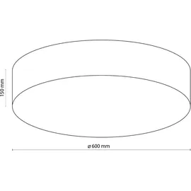 TK Lighting Rondo 4-flg. 60W 40 cm Grau
