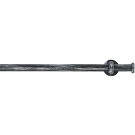 GARESA Gardinenstange GARESA "ESPERANCA", schwarz, L:470cm Ø:16mm, Metall, Gardinenstangen, rustikale Vorhanggarnitur, verlängerbar, Eisen, Endkappe, mit Ringe