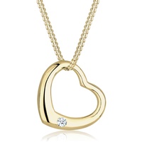DIAMORE Halskette Damen Herz Love Diamant (0.03 ct.) 375 Gelbgold