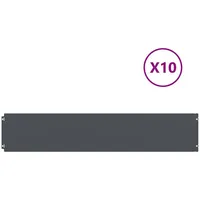 vidaXL Rasenkanten 10 Stk. 103 x 20 cm Anthrazit/Stahl