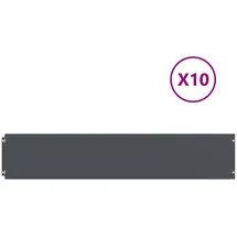 vidaXL Rasenkanten 10 Stk. 103 x 20 cm Anthrazit/Stahl