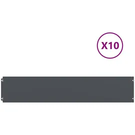 vidaXL Rasenkanten 10 Stk. 103 x 20 cm Anthrazit/Stahl