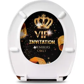 Woltu WC Sitz mit Absenkautomatik Gold