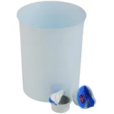 APS Tischrestebehälter, Tischmülleimer, Tischabfalleimer, 0,9 Liter, Ø 11 cm, Höhe 14 cm, Polypropylen, weiß
