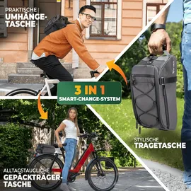 MIVELO 3in1 Gepäckträgertasche NEO reflektierend 9L