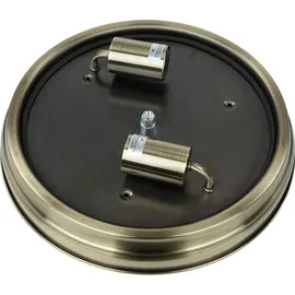 Licht-Erlebnisse BROOKS 2x E27 rund Messing Antik Weiß