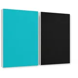 platino24 Akustikplatte 2er Set Rechtecke aus Basotect ® G+ mit Akustikfilz 825x550x50mm bunt|gelb|grau