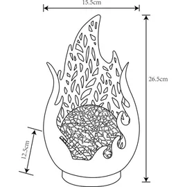 GLOBO Solarleuchte Metall 26,5 cm Schwarz Matt