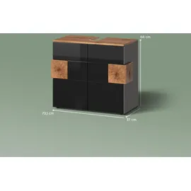 livinity Livinity® Waschbeckenunterschrank Tanaro, Anthrazit, 73.1 x 64 cm