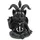 Kremers Schatzkiste Baphomet Katze Schwarz/Silber 19 cm Dekofigur Polyresin Okkult Gothic Geschenk