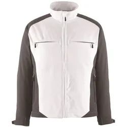 Softshelljacke "DRESDEN" Unique Zweifarbig - 3XL - weiß/anthrazit