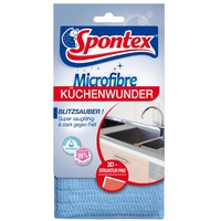 Spontex Microfibre Küchenwunder, 3D Mikrofaser-Pad mit Schwammkern, ideal für alle Küchenoberflächen, effizient gegen Schmutz und Fettrückstände, 1 Stück