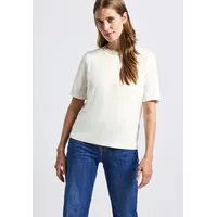 STREET ONE STREET ONE, T-Shirt mit Rippdetail weiß, 38,