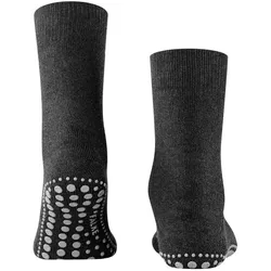 FALKE Unisex Socken - Homepads, Hausstrümpfe, Noppen, Merino-Wolle Dunkelgrau 35-38