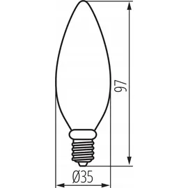 KANLUX LED-Kerzenlampe 29618 4,5 W E14 warmweiß