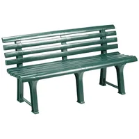 PROGARDEN Außenbank, Made in Italy, 145x49x74 cm, Farbe Grün