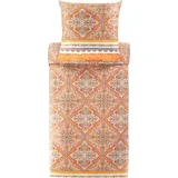 BASSETTI MARECHIARO Bettwäsche + 1 Kissenhülle aus 100% Baumwollsatin in der Farbe Orange O1, Maße: 155x220 + 1 K 80x80 cm - 9327393
