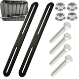 Befestigungsset für Zaunbriefkasten 2stk Zaunbefestigung 215 x 24mm Briefkasten Befestigung Briefkasten zur Briefkastenbefestigung an Toren oder Zäunen(Schwarz, 215mm)