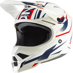Oneal 3Series Riff 2.0 Motocross Helm, weiss-rot-blau, Größe XS für Männer