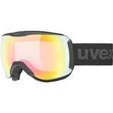 Uvex downhill 2100 V - stylische, selbsttönende Skibrille mit Anti-Fog-Beschichtung für Damen und Herren - black matt/rainbow-clear - one size