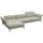 flexlux Ecksofa Salino, Funktionssofa mit Recamiere, Relaxsofa, Ecksofa, Sofa mit Arm- und Kopfteil-Verstellungen, Kaltschaum & Stahl-Wellen grau
