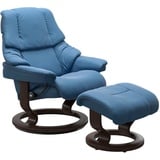 Stressless Stressless® »Reno«, (Set, Relaxsessel mit Hocker), mit Hocker, mit Classic Base, Größe S, M & L, Gestell Wenge